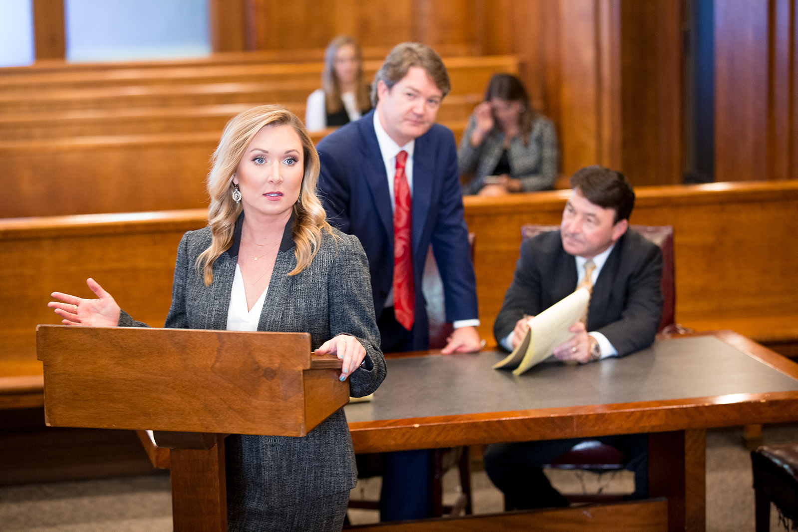 complex regional pain syndrome lawyers from frp personal injury law firm in birmingham alabama presenting a case in a court room