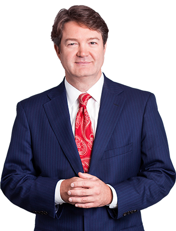 Lawyer standing with fingers crossed