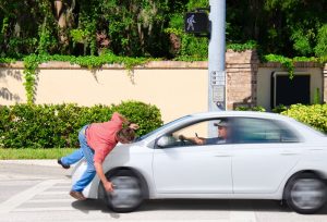 man hit by car