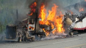 truck on fire