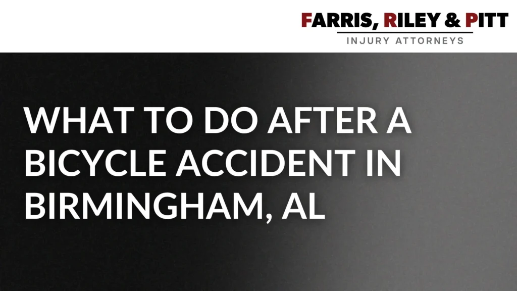 What to Do After a Bicycle Accident in Birmingham, AL